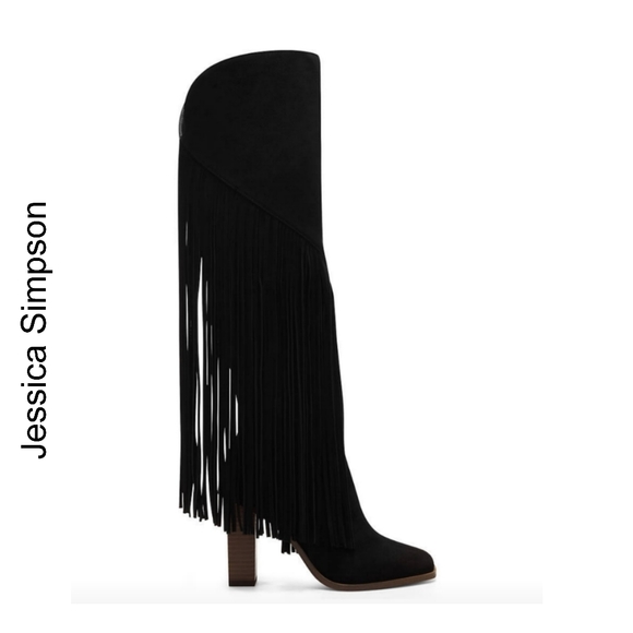 Jessica Simpson Asire Suede Western Tall Boots Size 6.5 M